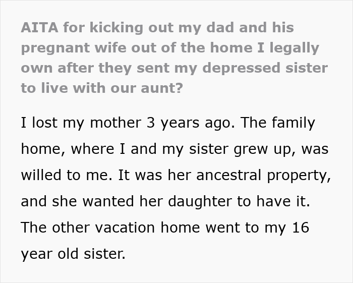 Evil Stepmom Ends Up Homeless After Trying To Evict Stepdaughter From Her Home As Sis Isn’t Having It Evil Stepmom Ends Up Homeless After Trying To Evict Stepdaughter From Her Home As Sis Isn’t Having It
