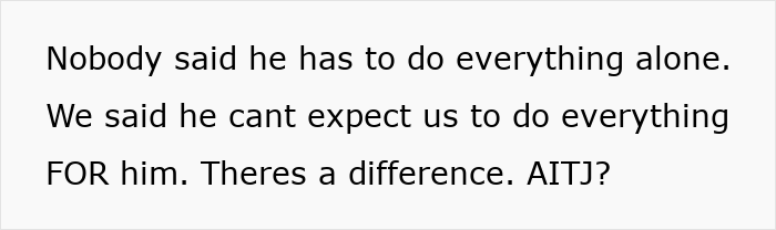 Text conversation about a 50-year-old dad surprised by his kids refusing to help raise his baby due to feeling owed.