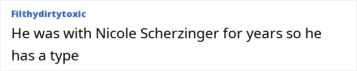 Comment text on a white background discussing a past relationship, related to body language expert analysis.