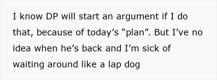 Text message conversation about scheduling a fourth hobby before breakfast while partner waits to be noticed.