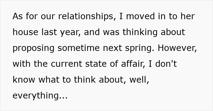 Text excerpt showing a guy expressing confusion and frustration about his girlfriend refusing to wear dresses even for a wedding.