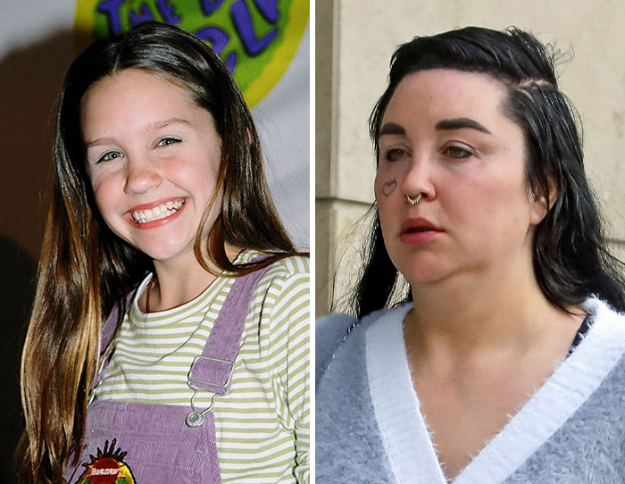 Side-by-side images of a beloved child star from childhood and adulthood, illustrating the heartbreaking downfall of Hollywood child stars.