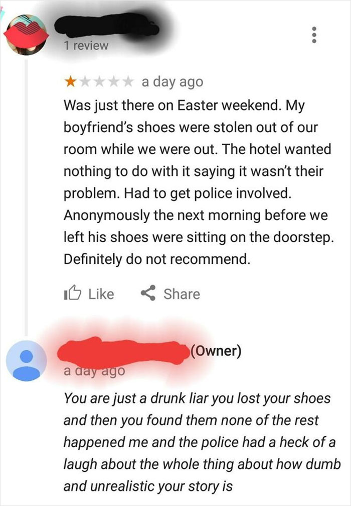 Hotel Owner Laughs About Stolen Shoes