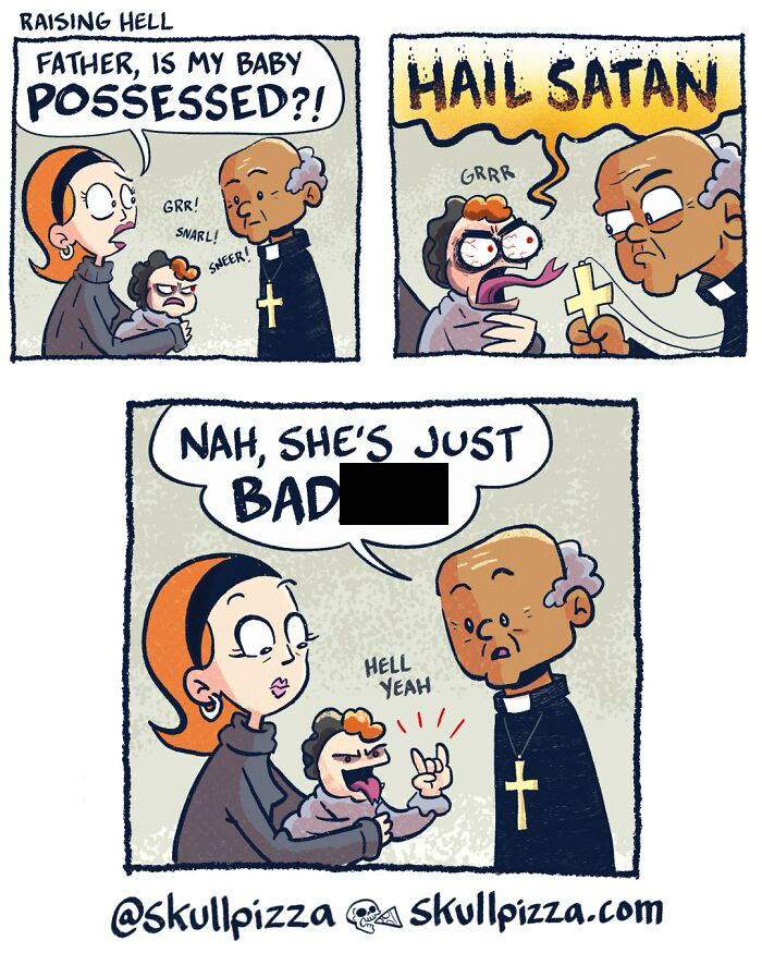 This Artist Turns Dark Humor And Strange Creatures Into Surprisingly Funny Comics (29 Pics)