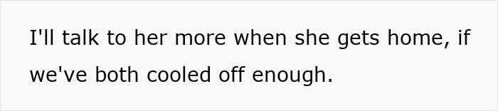 Text image showing a statement about talking to a partner after cooling off, related to partner faceplate annoyed gf mute music.