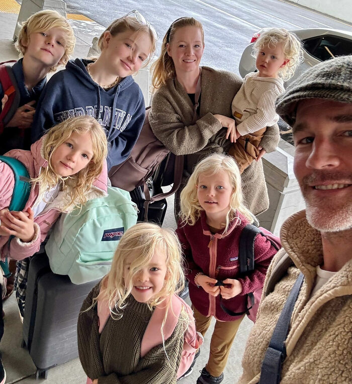 James Van Der Beek with family and friends sharing heartfelt moments during his final days before he passes away.