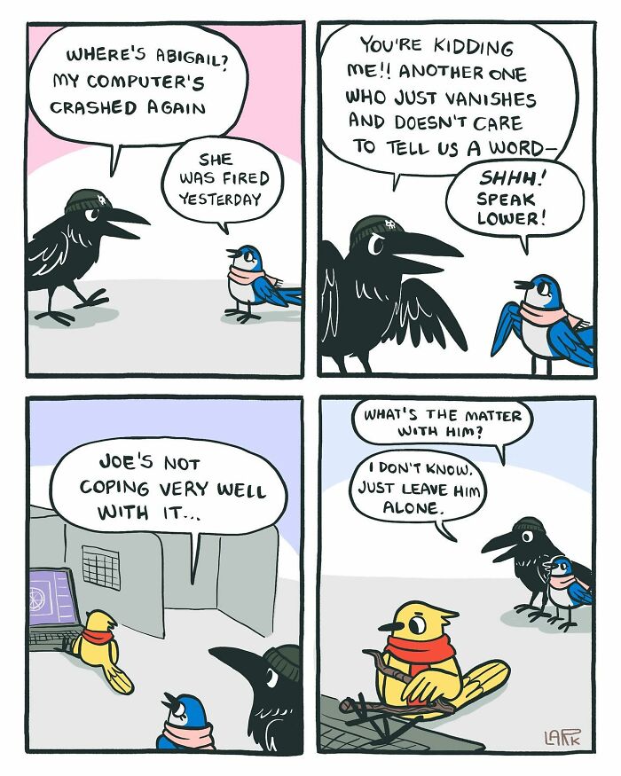 The Bird Office Saga Ends with 60 New Comics By Lark About Birds Working For A Boss Cat