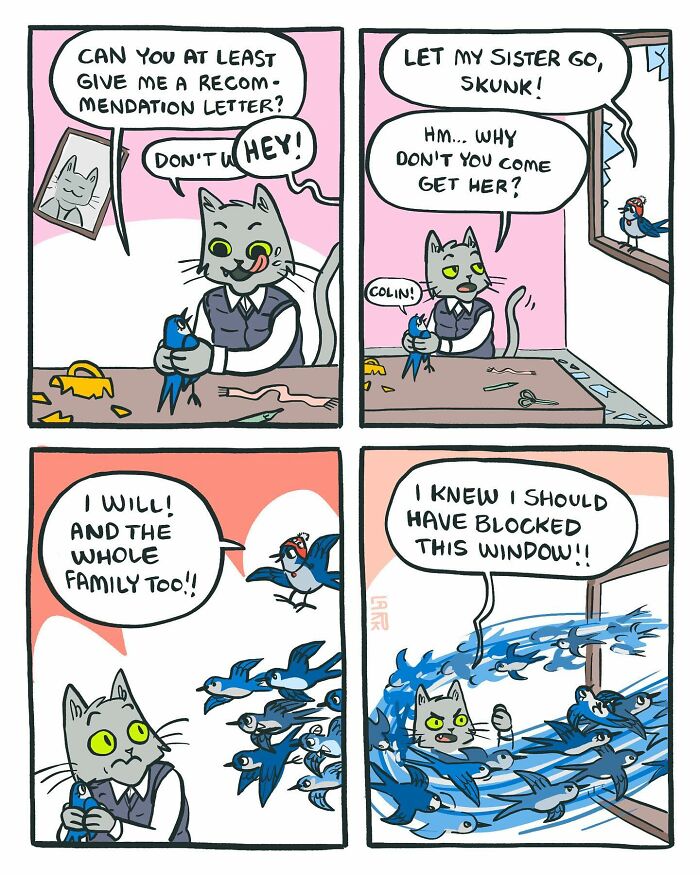 The Bird Office Saga Ends with 60 New Comics By Lark About Birds Working For A Boss Cat