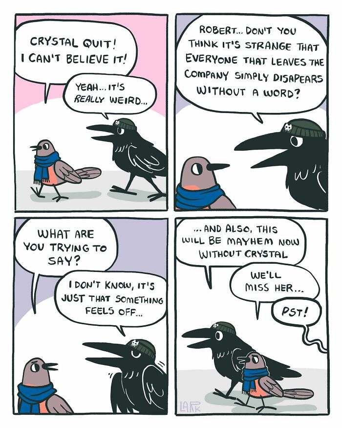 The Bird Office Saga Ends with 60 New Comics By Lark About Birds Working For A Boss Cat