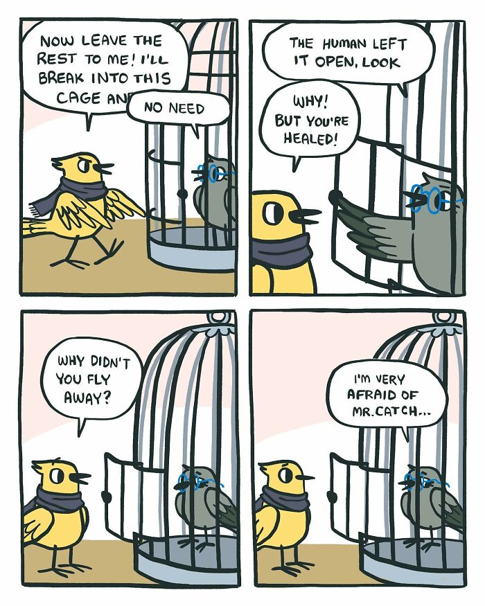 The Bird Office Saga Ends with 60 New Comics By Lark About Birds Working For A Boss Cat