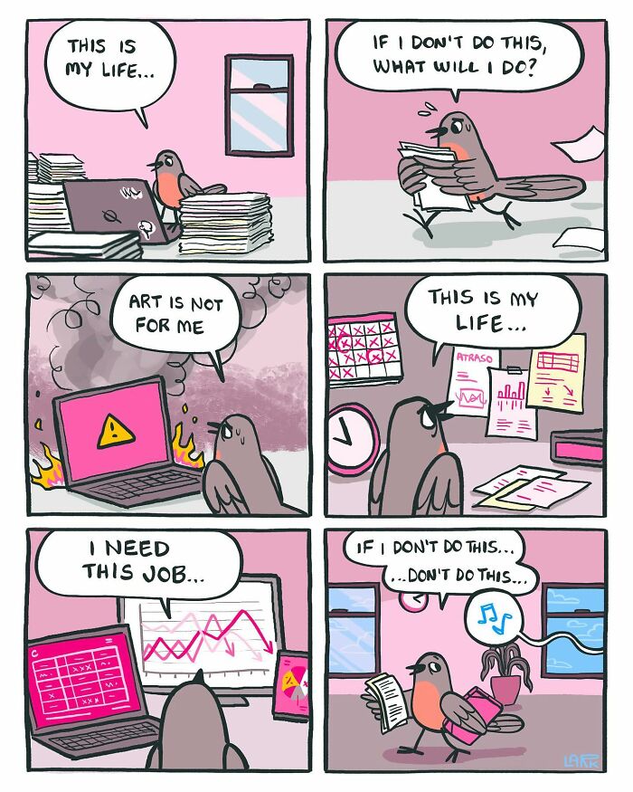 The Bird Office Saga Ends with 60 New Comics By Lark About Birds Working For A Boss Cat