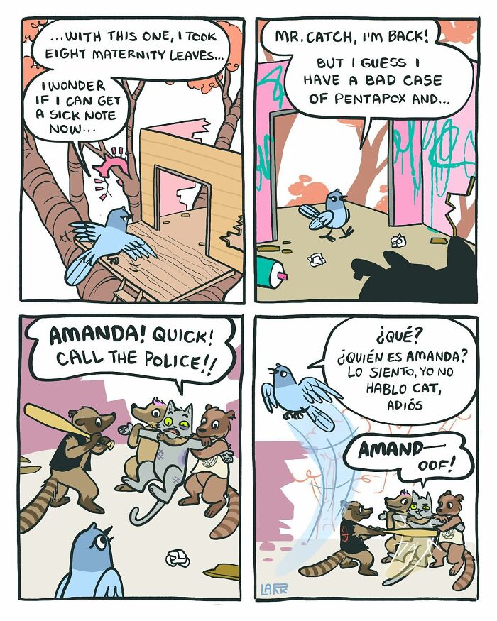 The Bird Office Saga Ends with 60 New Comics By Lark About Birds Working For A Boss Cat