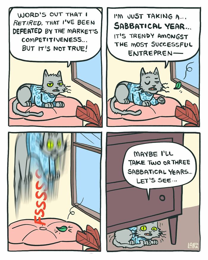 The Bird Office Saga Ends with 60 New Comics By Lark About Birds Working For A Boss Cat