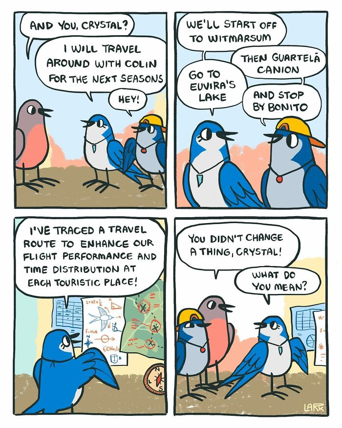 The Bird Office Saga Ends with 60 New Comics By Lark About Birds Working For A Boss Cat