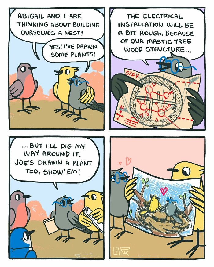 The Bird Office Saga Ends with 60 New Comics By Lark About Birds Working For A Boss Cat