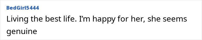 Comment expressing happiness and support for Millie Bobby Brown sharing a photo of her baby daughter.