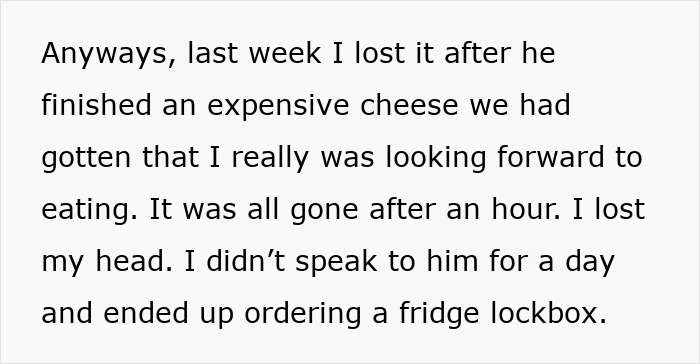 GF Buy's Fridge Lockbox To Protect Snacks From Greedy BF, He Escalates To Violence Immediately