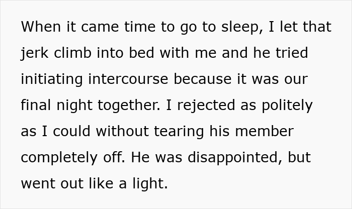 Text describing a woman reflecting on rejecting her cheating boyfriend and the impact on his RuneScape progress. - 23