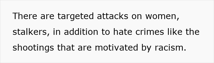 Text slide describing targeted attacks on women, stalkers, and hate crimes motivated by racism in incel forums.