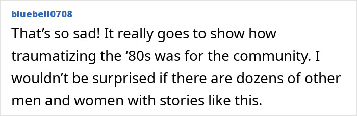 Comment on Tim Gunn's heartbreaking reason behind 43 years of celibacy, reflecting on trauma in the '80s community.