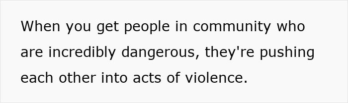 Quote on a white background about dangerous incel forums where members push each other into violent acts.