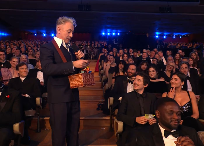 Audience at the 2026 BAFTAs watching a presenter, fans spot major detail in Kylie Jenner's appearance at the event.