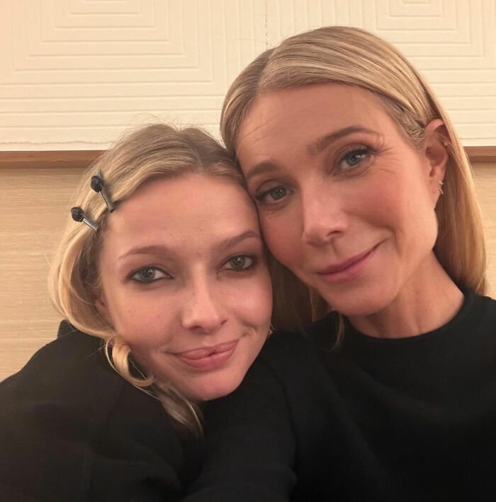 Apple Martin and Gwyneth Paltrow posing closely together, highlighting Apple Martin's cosmetic procedures reveal.