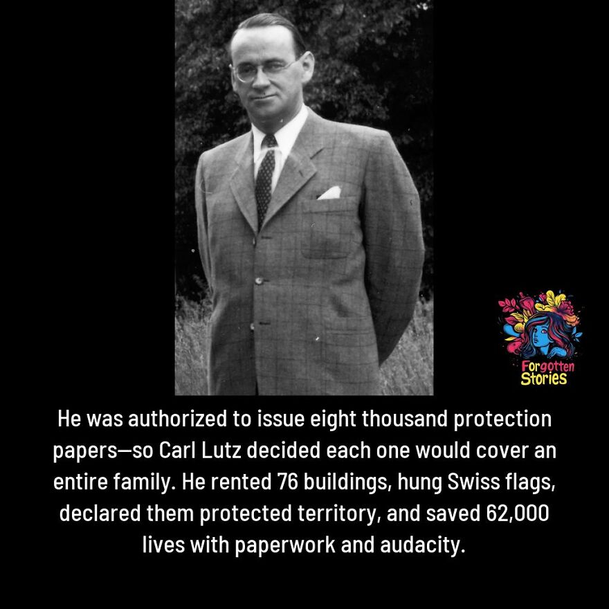 Black and white photo of a man in a suit representing forgotten stories uncovered by a Facebook page promoting history.