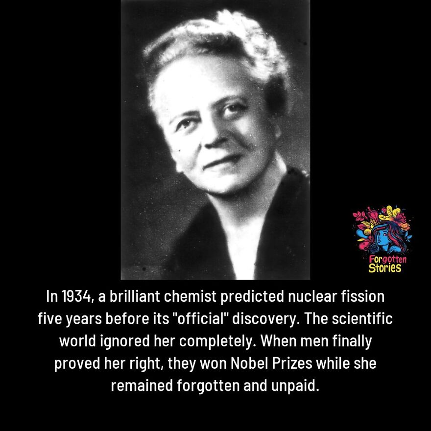 Black and white photo of a female chemist highlighting forgotten stories of groundbreaking scientific discoveries.