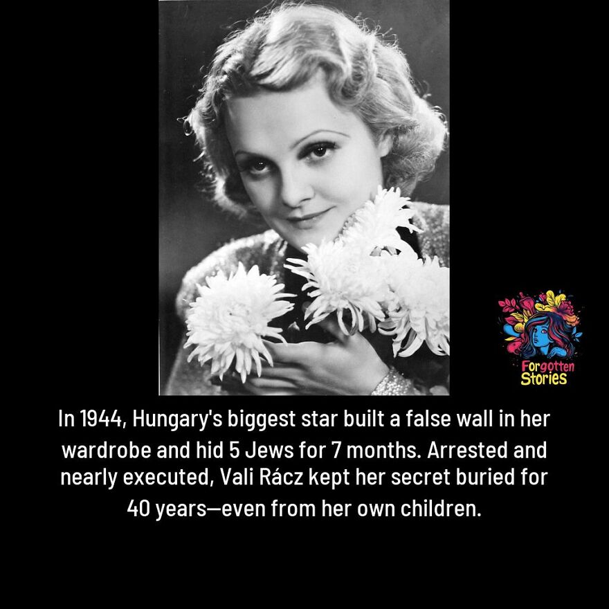 Black and white photo of a woman holding flowers, representing forgotten stories uncovered by a Facebook page.