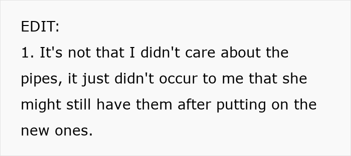 Text excerpt about bike spare parts dispute, highlighting a guy turning girlfriend’s purchase into payday by selling parts.