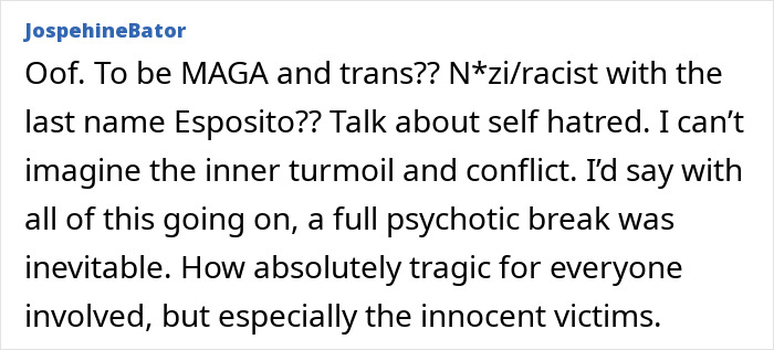 Comment discussing the family of trans mom Roberta Dorgan and the Rhode Island hockey tragedy.