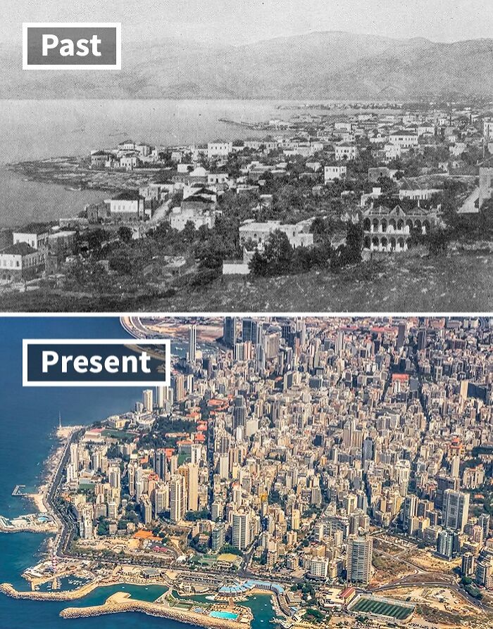 Aerial view showing what life looks like today in the world’s oldest cities with past and present cityscapes.