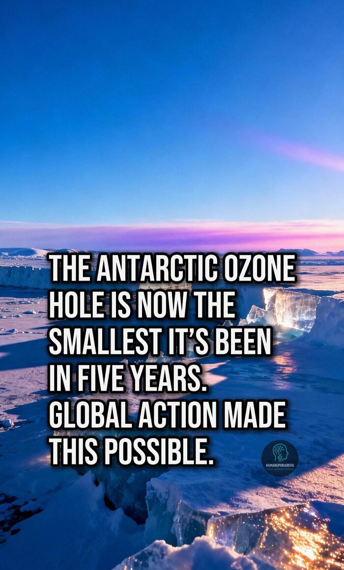 Antarctic ozone hole shrinks to smallest in five years showing good things happening recently with global action.