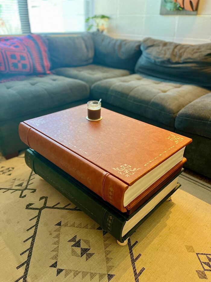 Stacked Books Coffee Table