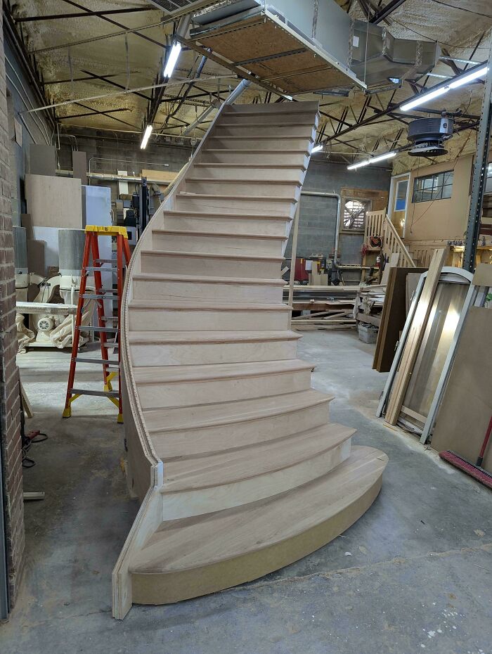 Just Finished Up This Curved Staircase For A Multi Million Dollar Home