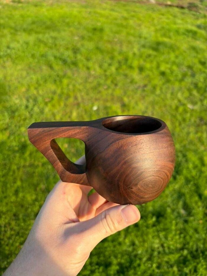 Walnut Cup I Carved With A Dremel