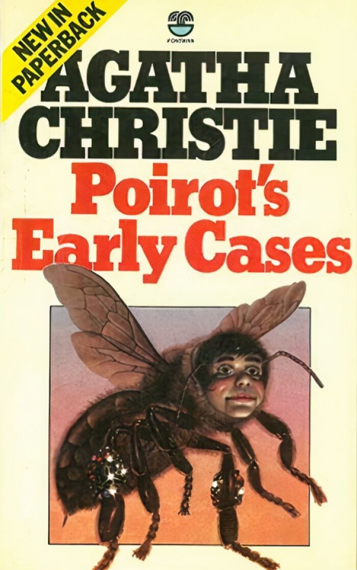 Book cover featuring a bee with a human face, an example of terrible book covers you can’t help but judge.