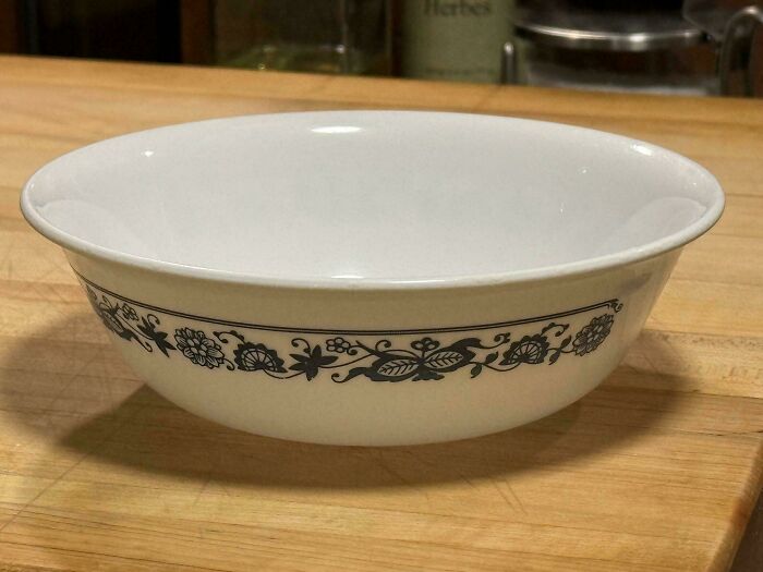 Blue Onion Corelle That I've Been Eating Mac/Cheese From Since The 80s