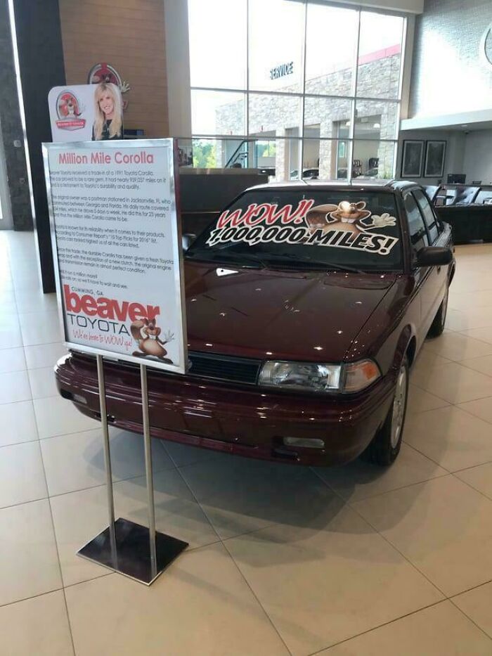 1991 Toyota Corolla With Over 939,000 Miles Exchanged As A Trade-In