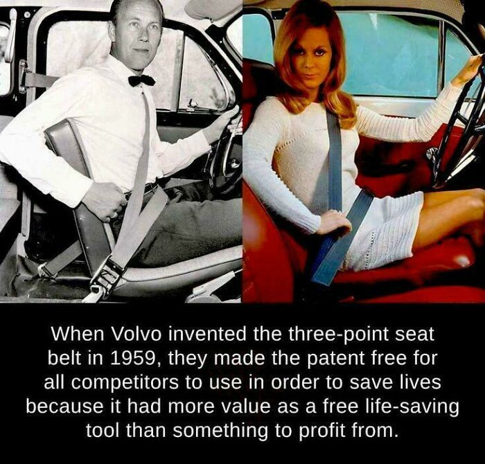 Amazing photo of people using seatbelts, teaching something new about safety.