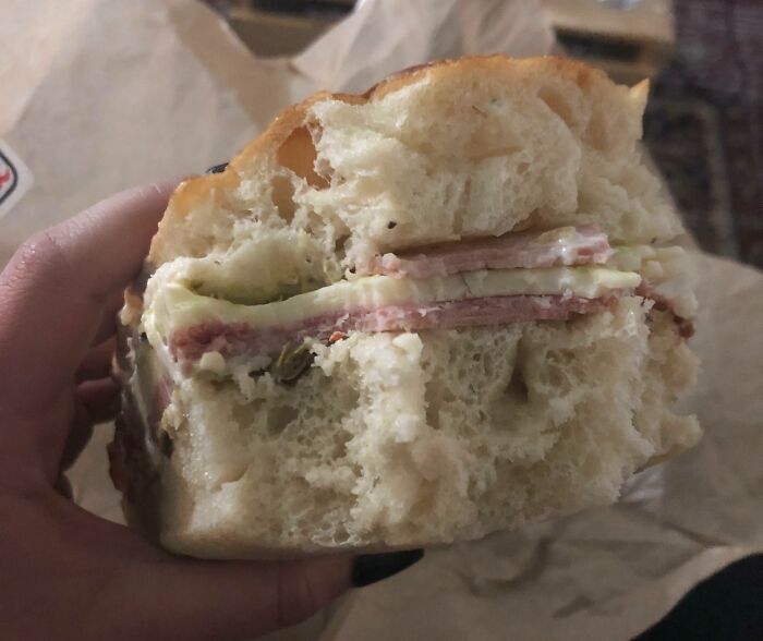 Thought I Was Being Clever By Picking The Biggest Sandwich In The Case. So Much Bread
