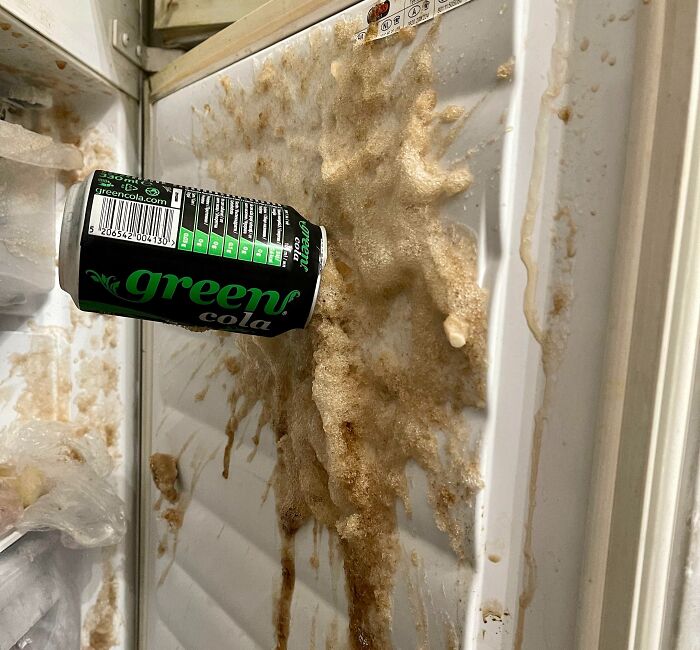 My Cola Exploaded Inside The Freezer