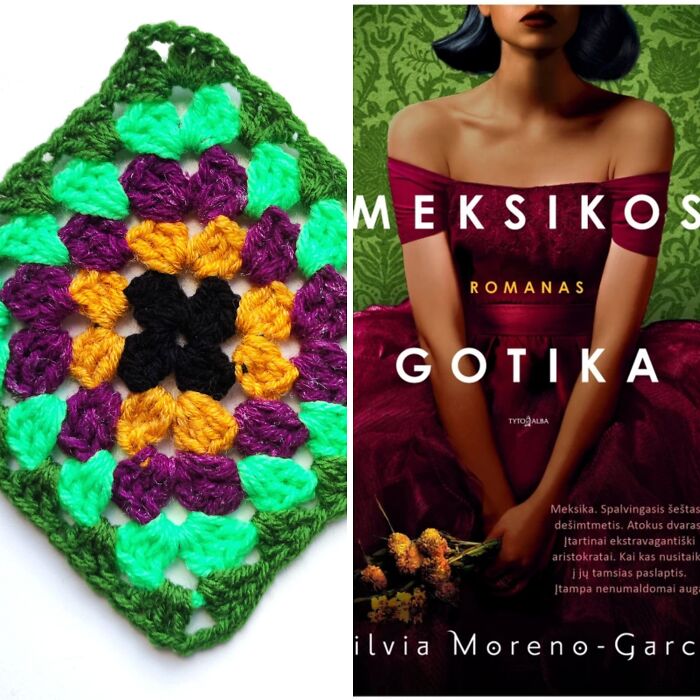 Violeta's Book Blanket, 96 Granny Squares Based On Book Covers