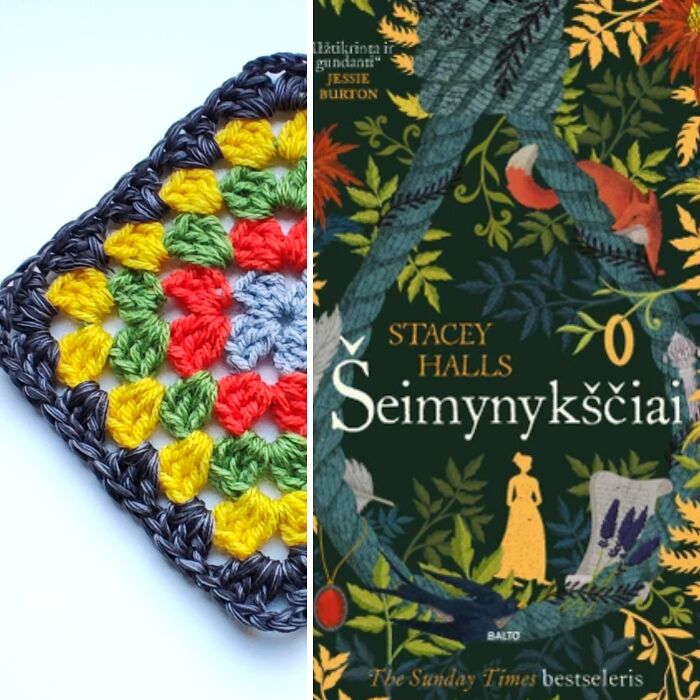 Violeta's Book Blanket, 96 Granny Squares Based On Book Covers
