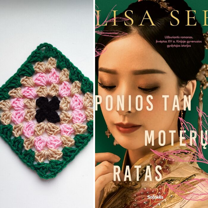 Violeta's Book Blanket, 96 Granny Squares Based On Book Covers