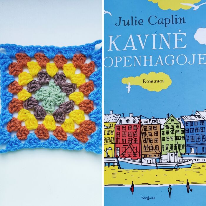 Violeta's Book Blanket, 96 Granny Squares Based On Book Covers