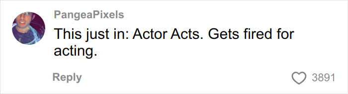 Comment from PangeaPixels saying gets fired for acting, related to Ex-Disneyland Evil Queen controversial firing discussion.