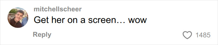 User profile picture with the username mitchellscheer commenting about a screen reaction with 1485 likes, related to Ex-Disneyland Evil Queen firing.