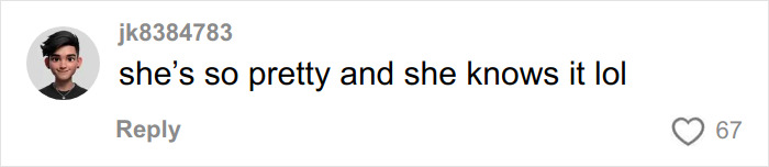 Screenshot of a social media comment praising appearance, related to ex-Disneyland Evil Queen and controversial firing discussion.